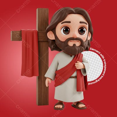 Personagem jesus cristo ressurreição cruz