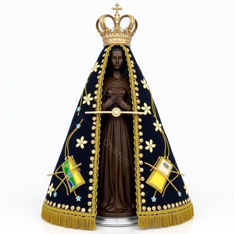 Imagem Nossa Senhora Aparecida manto azul