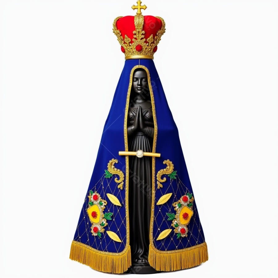 Imagem Nossa Senhora Aparecida manto azul