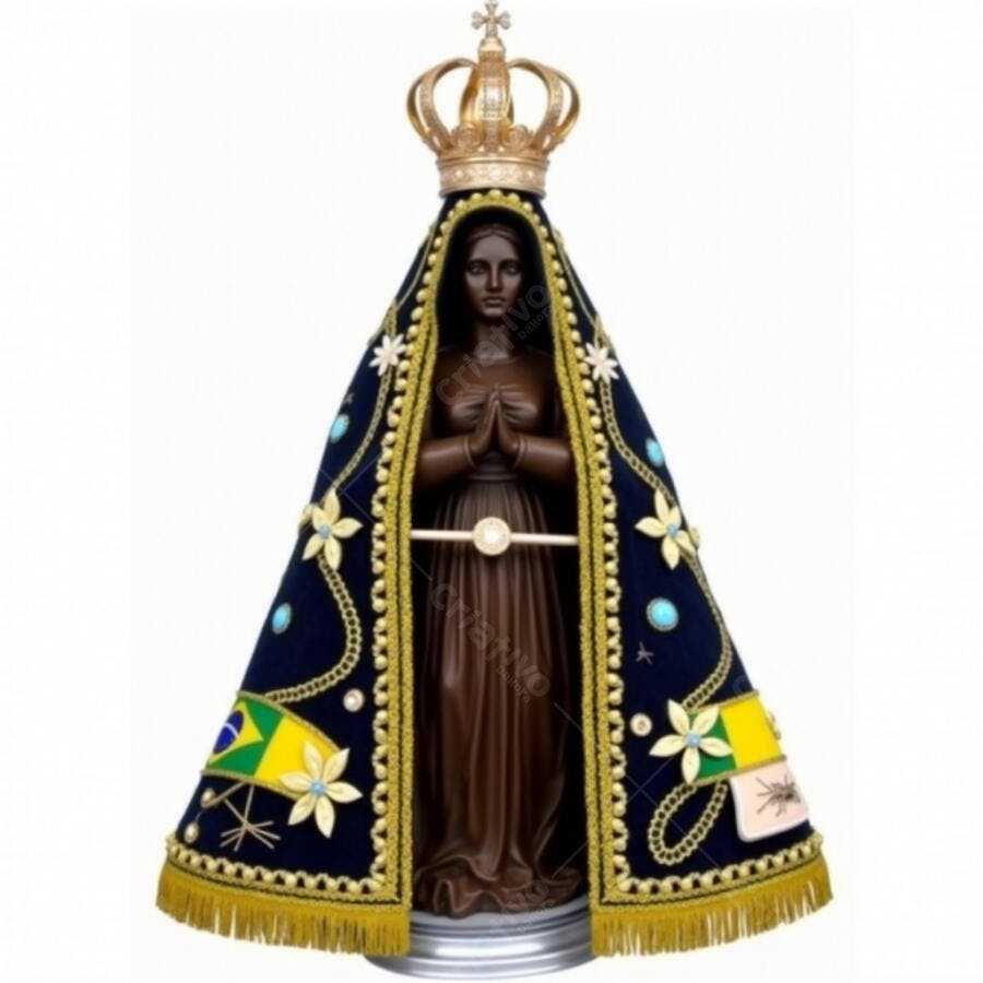 Imagem Nossa Senhora Aparecida manto azul