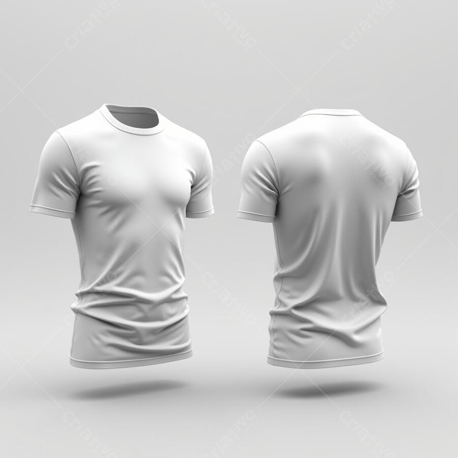 Camiseta branca manga curta mockup