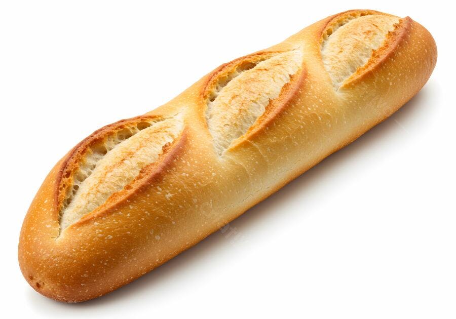 Baguete crocante recém-assada