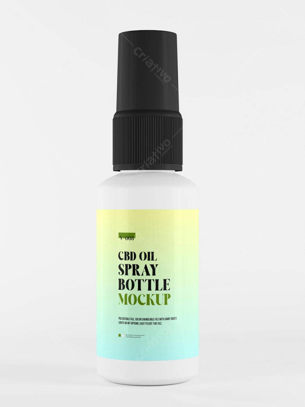 3D Glossy Plastic Dropper oil Liquid Bottles Mockup Cosmetic 3D rendering Product Mockup