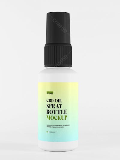 3D Glossy Plastic Dropper oil Liquid Bottles Mockup Cosmetic 3D rendering Product Mockup