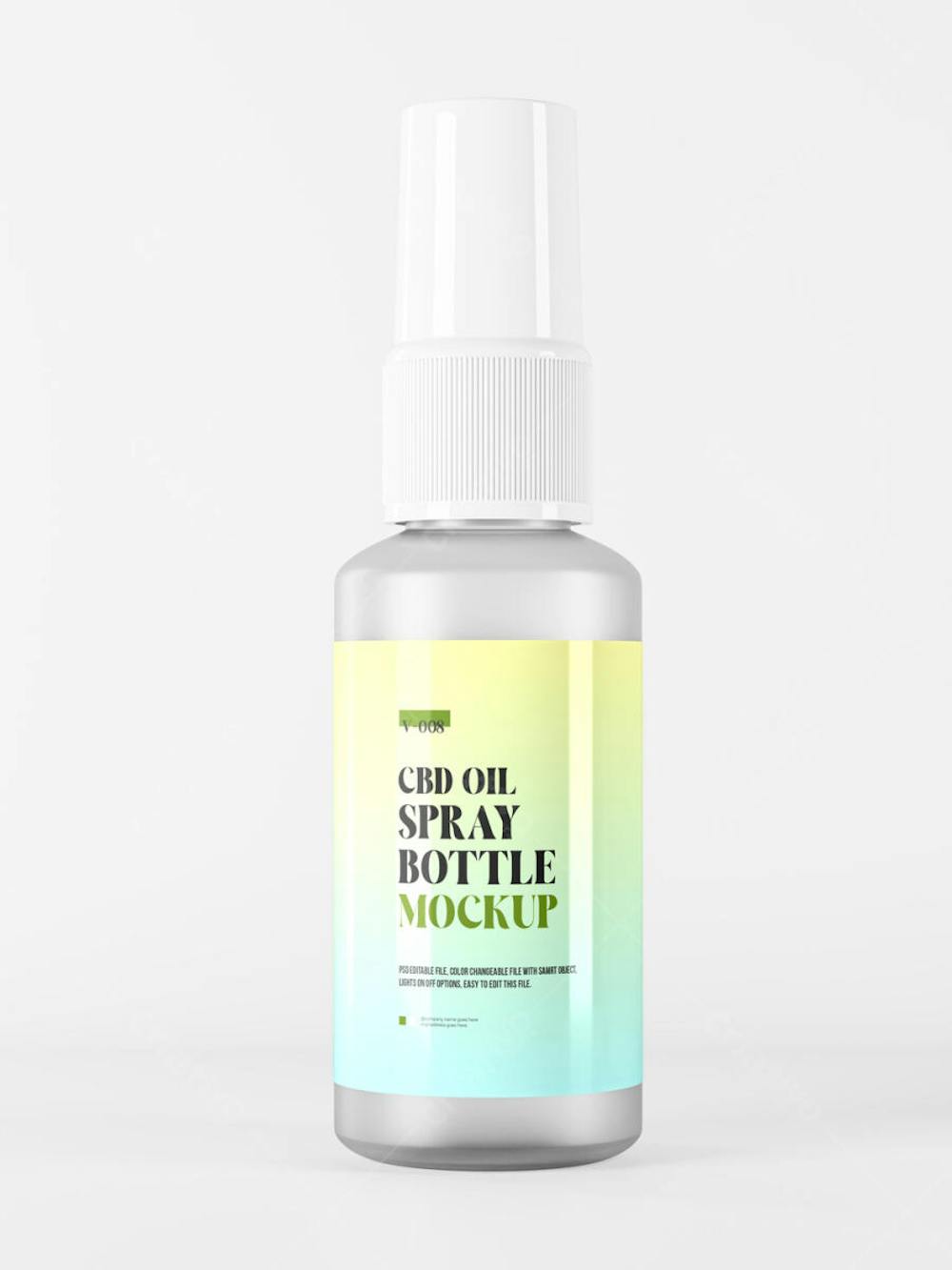 3D Glossy Plastic Dropper oil Liquid Bottles Mockup Cosmetic 3D rendering Product Mockup
