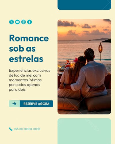 Agência de Viagens Social Media PSD Editável