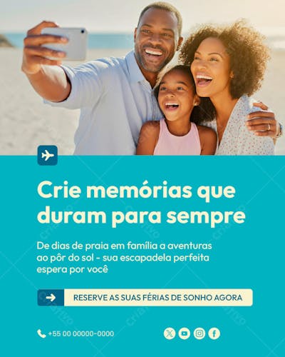 Agência de Viagens Social Media PSD Editável