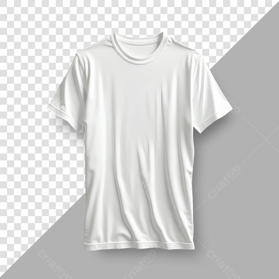 Mockup camiseta branca PNG com fundo transparente