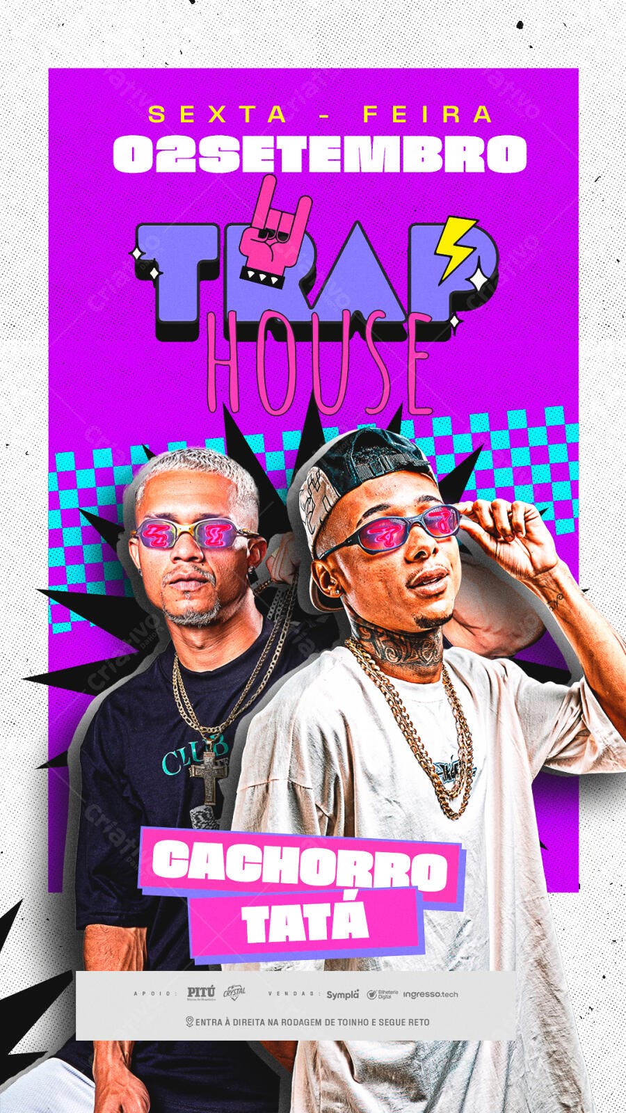 Flyer Festa Trap House 02 de Setembro PSD Editável