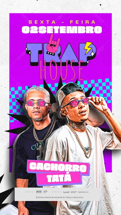 CARTAZ FLYER EVENTO TRAP