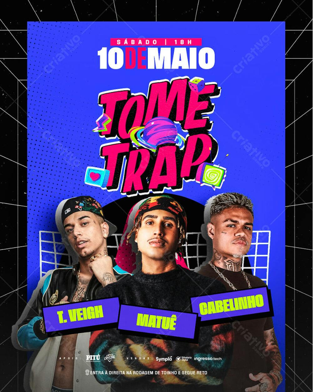 CARTAZ FLYER EVENTO TRAP