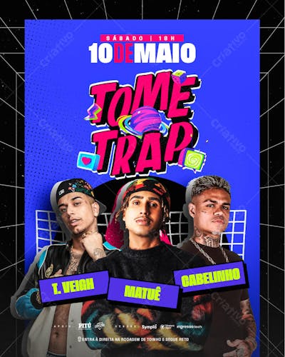 CARTAZ FLYER EVENTO TRAP