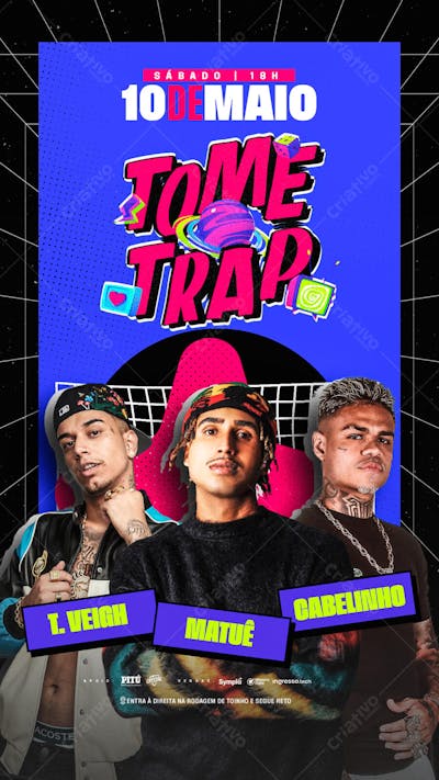 CARTAZ FLYER EVENTO TRAP