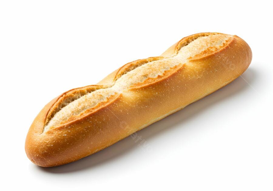 Pão Francês Crocante fundo branco