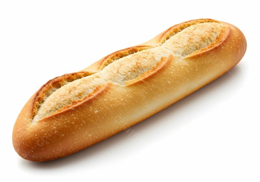 Pão Francês Crocante fundo branco