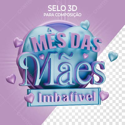 Selos 3d para composição 