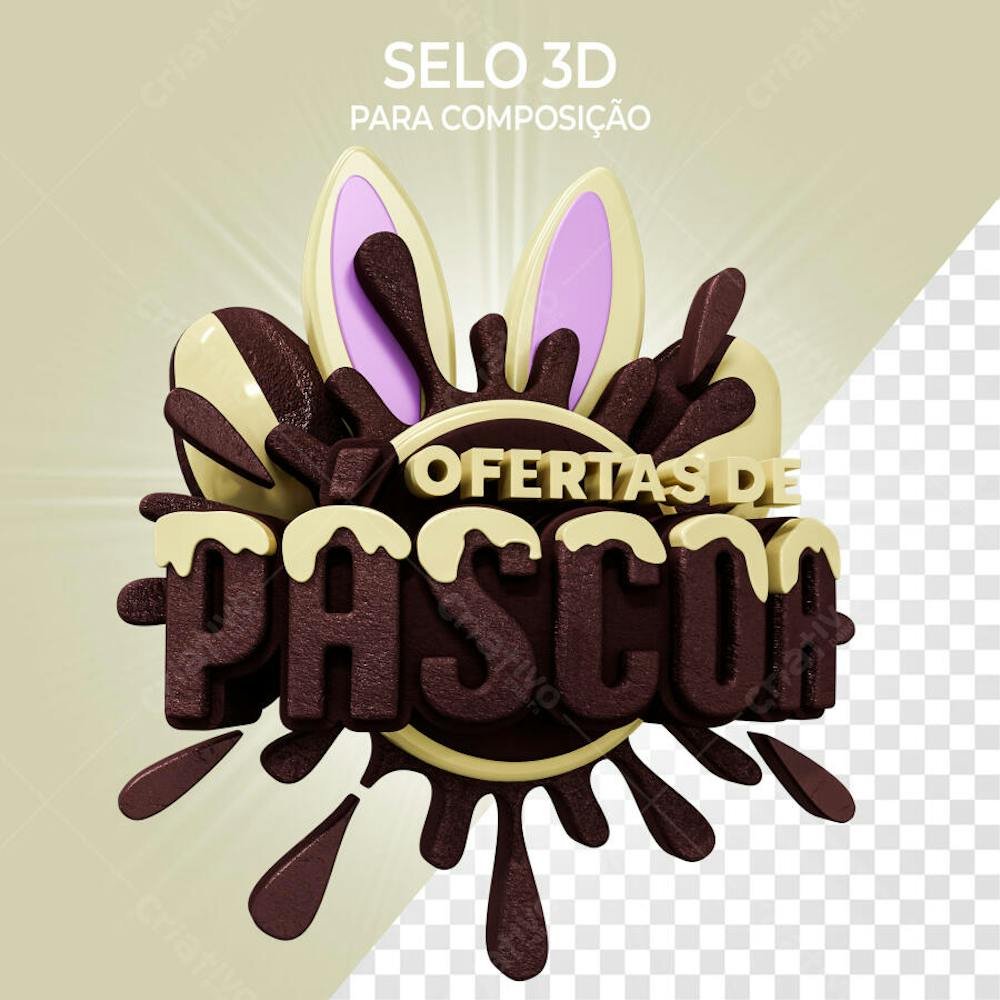 Selos 3d para composição 