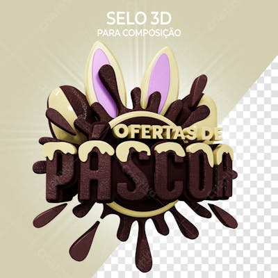 Selos 3d para composição 