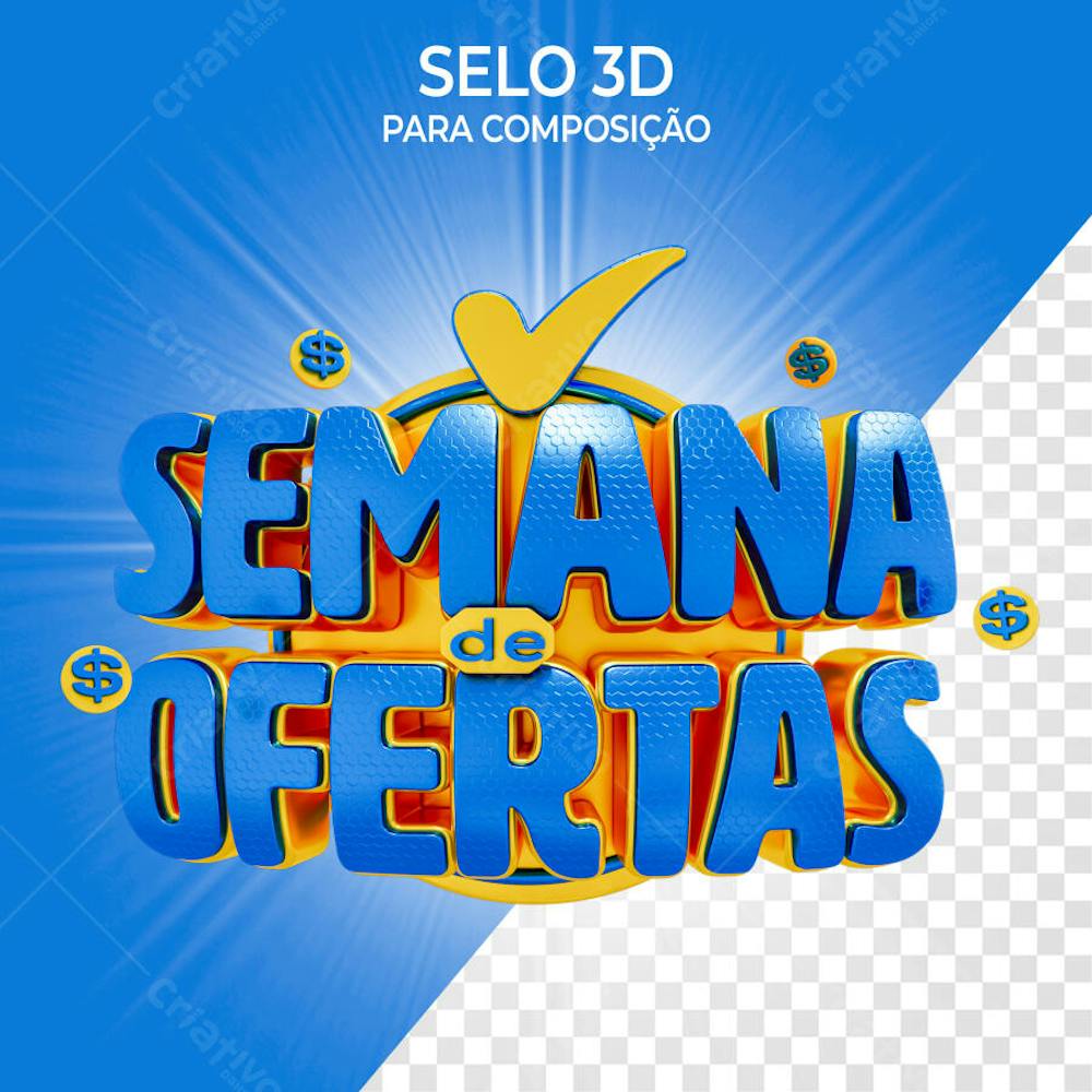 Selos 3d para composição 