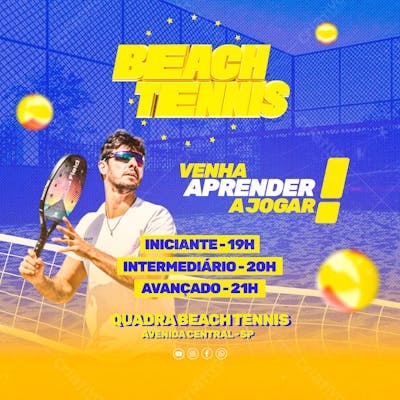 AULAS BEACH TENNIS REDES SOCIAIS