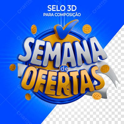 Selos 3d para composição e varejo