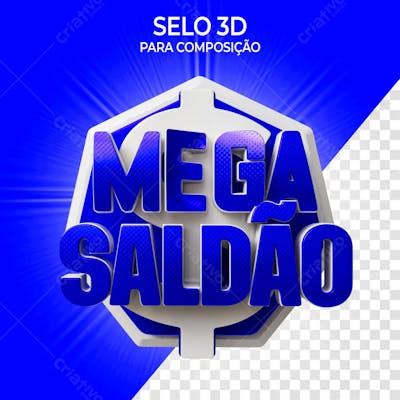 Selos 3d para composição e varejo