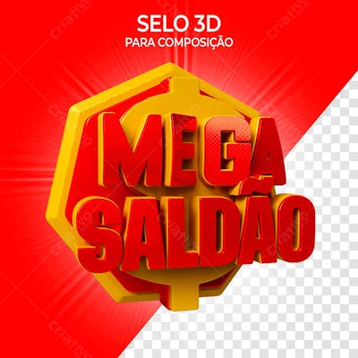 Selos 3d para composição e varejo