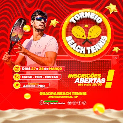 TORNEIO DE BEACH TENNIS REDES SOCIAIS