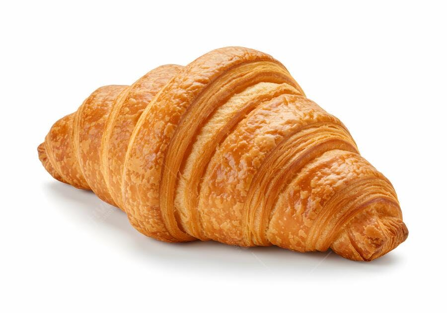 Croissant dourado assado textura crocante