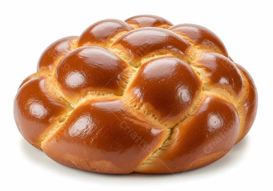 Pão Chalá assado dourado saboroso