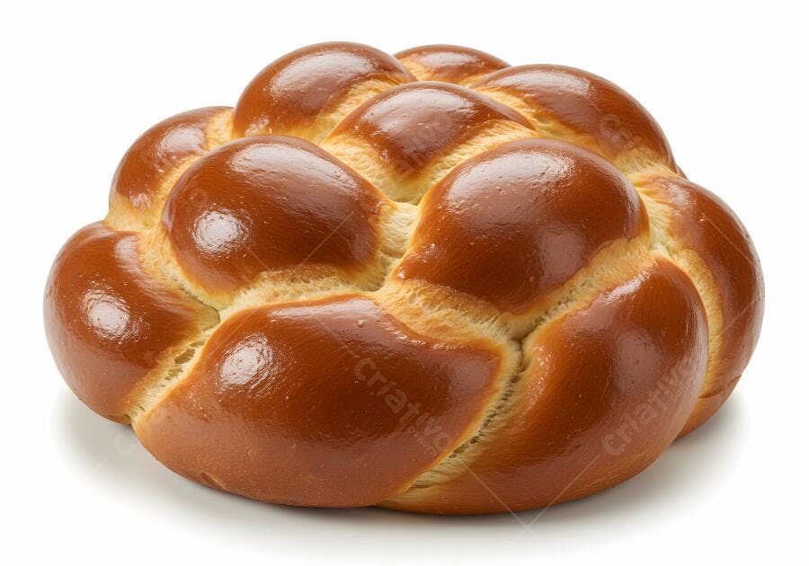 Pão Chalá dourado e apetitoso