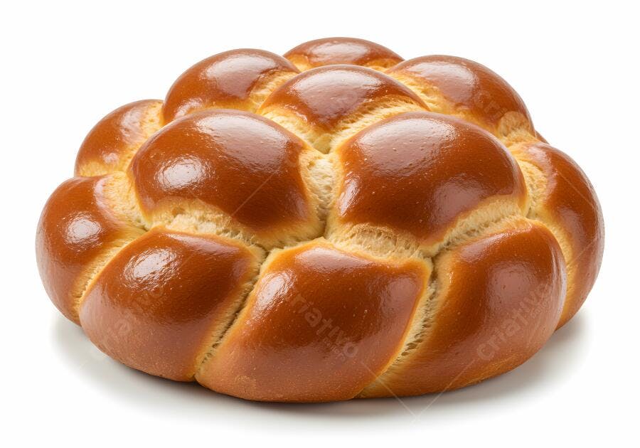 Pão Challah dourado e apetitoso