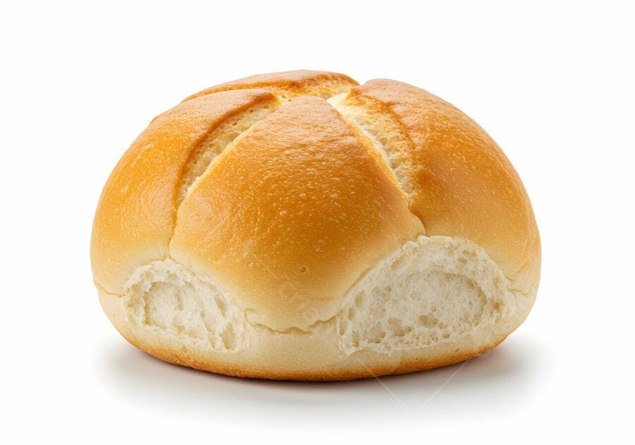 Pão de forma redondo dourado