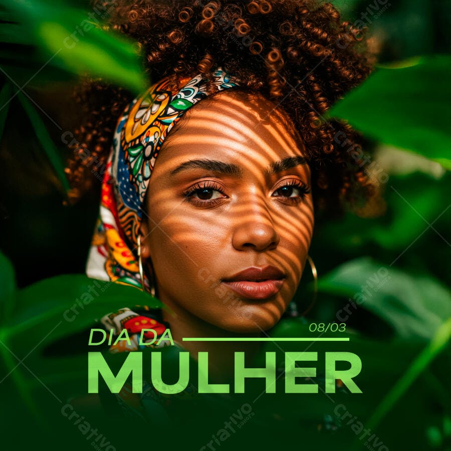 Post para o Dia Internacional da Mulher PSD Editável