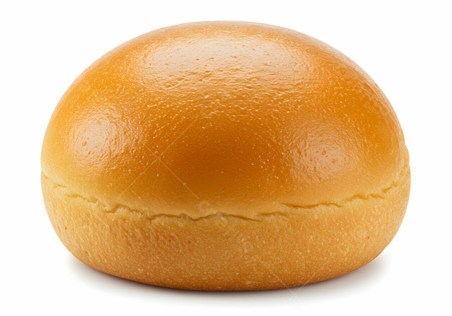 Pão de hambúrguer dourado e apetitoso