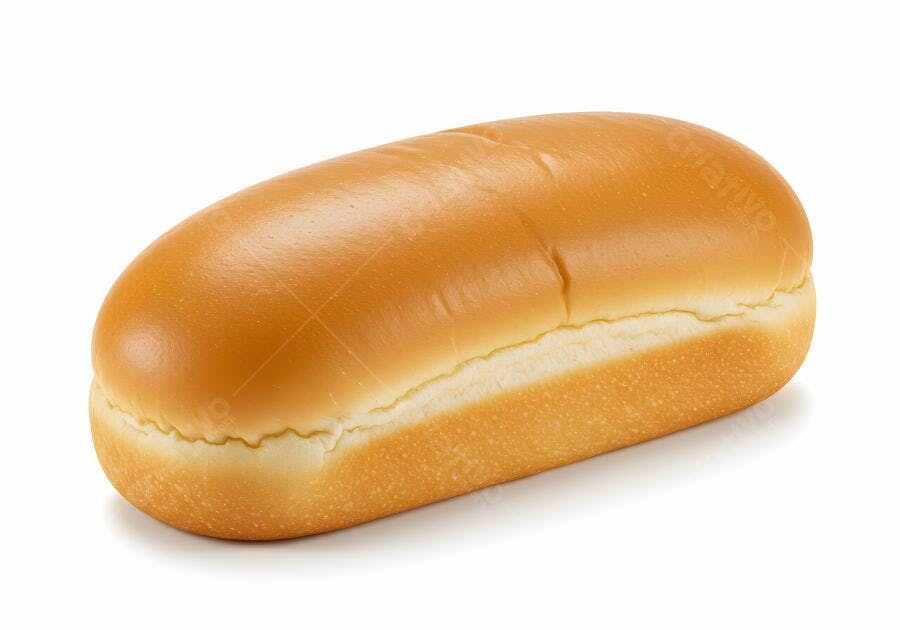 Pão de Hot Dog Dourado e Apetitoso