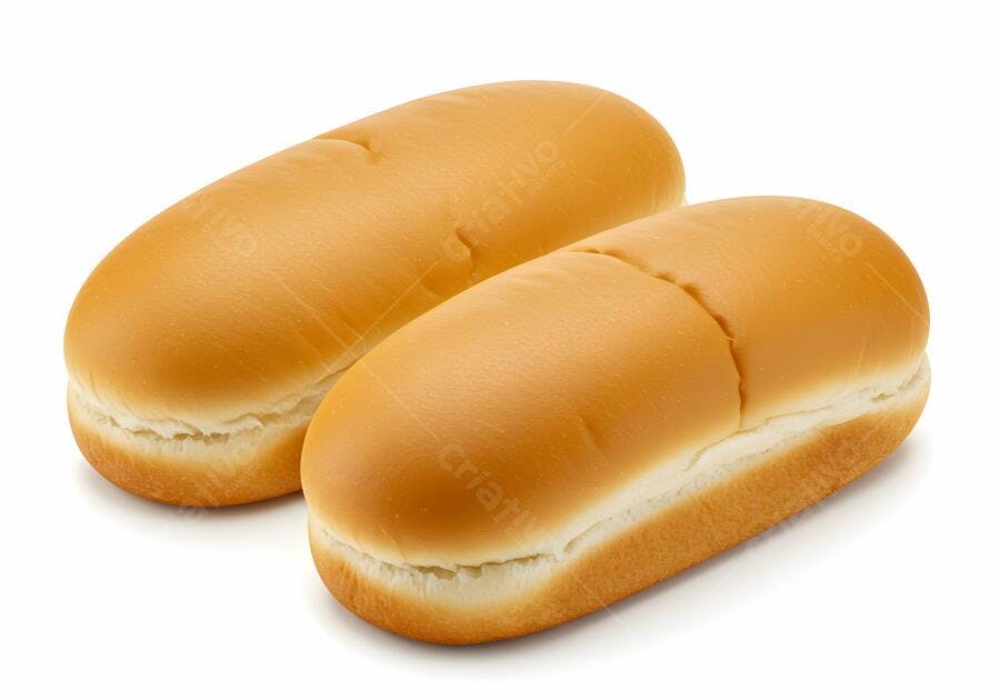 Pães para cachorro quente dourados saborosos