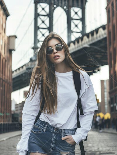 Mulher Turista em New York