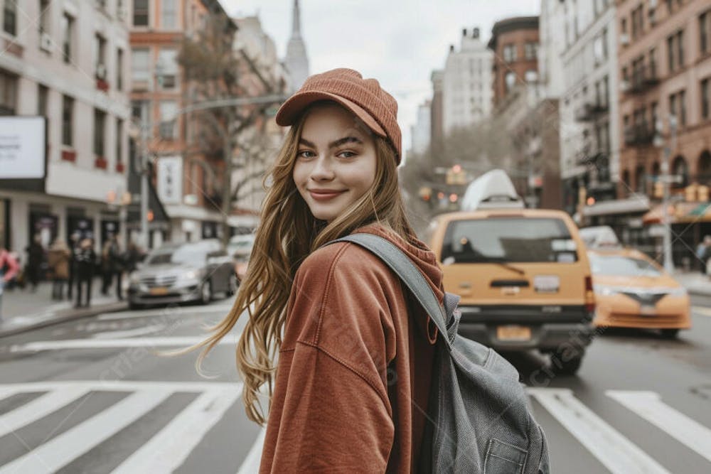 Mulher Turista em New York