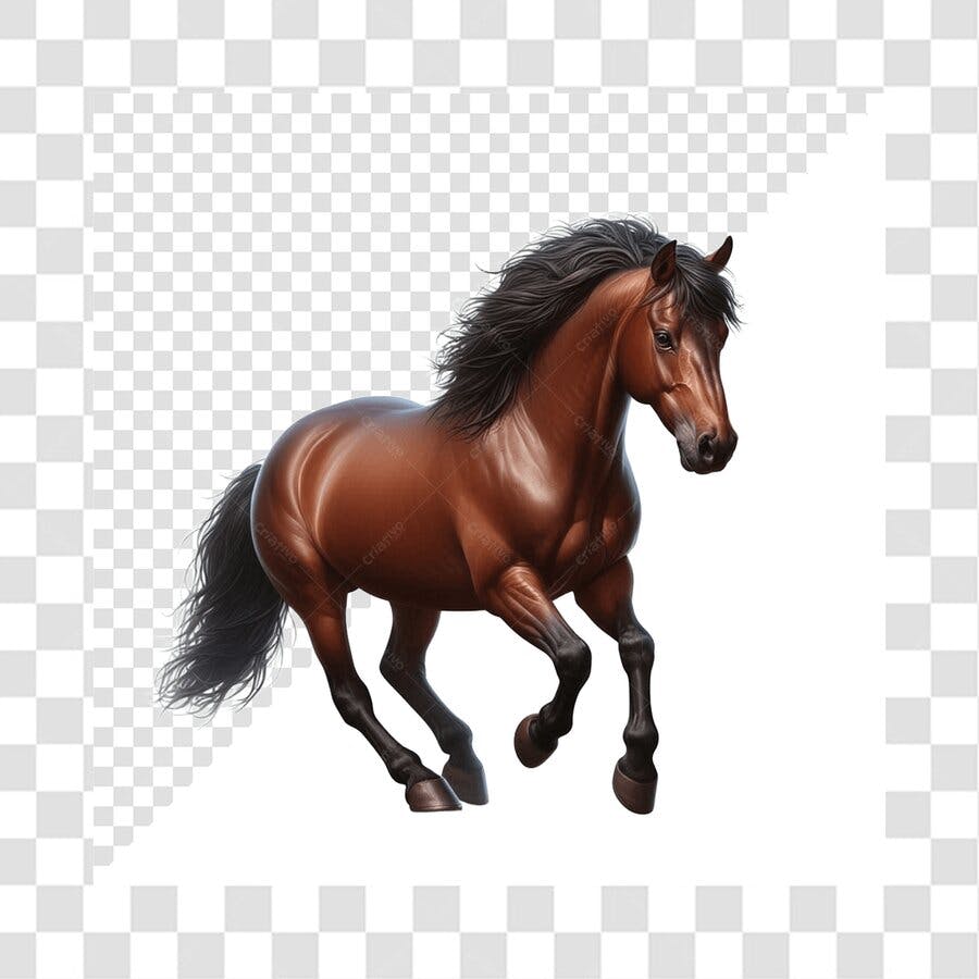 Imagem Cavalo Marrom PNG com fundo transparente