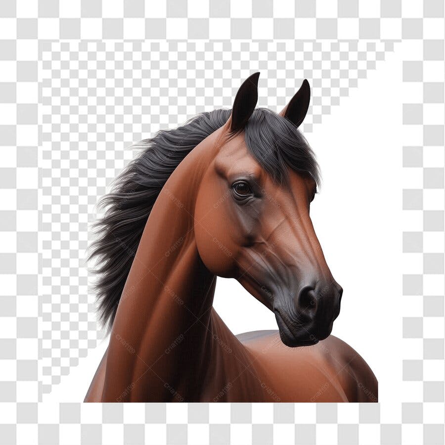 Logo Cavalo Marrom PNG com fundo transparente