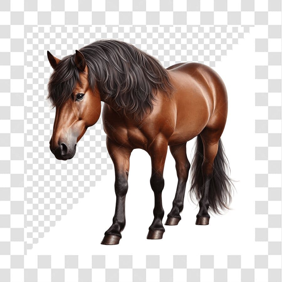 Imagem Cavalo Marrom PNG com fundo transparente