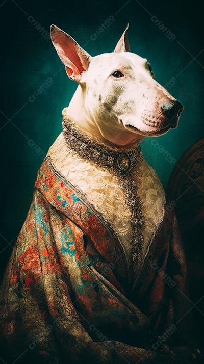 Cão Vestido com Traje Vitoriano de Luxo