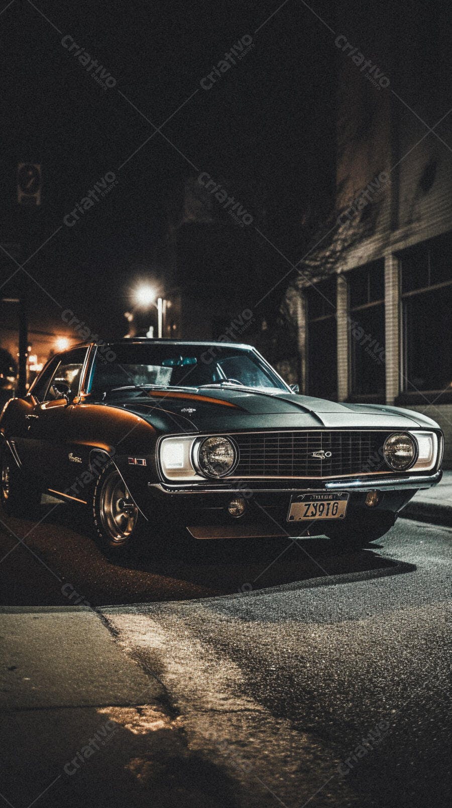 Chevrolet Camaro clássico noite escura