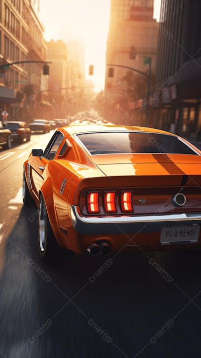 Carro Esportivo Moderno Estacionado em Rua Urbana