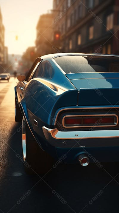 Carro Esportivo Moderno Estacionado em Rua Urbana