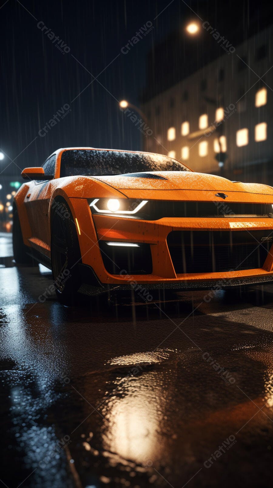 Muscle Car Chuva Noturna