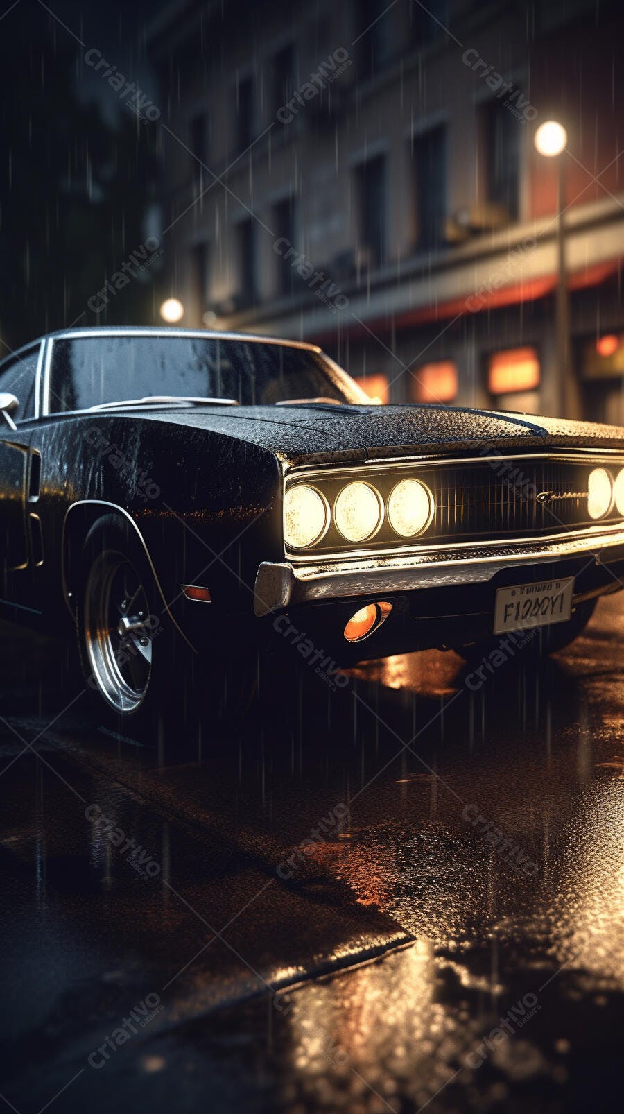 Muscle Car Chuva Noturna