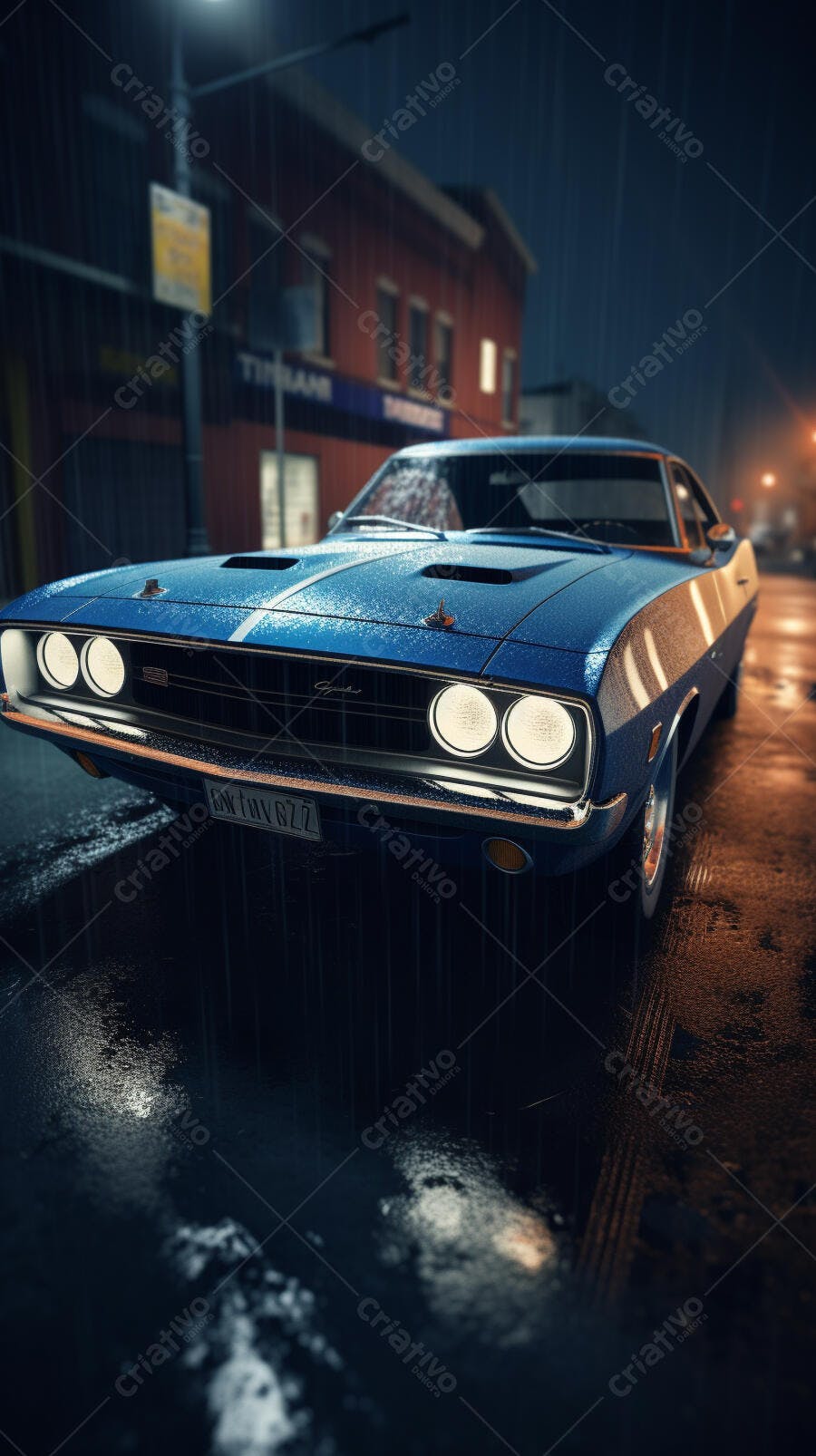 Muscle Car Chuva Noturna