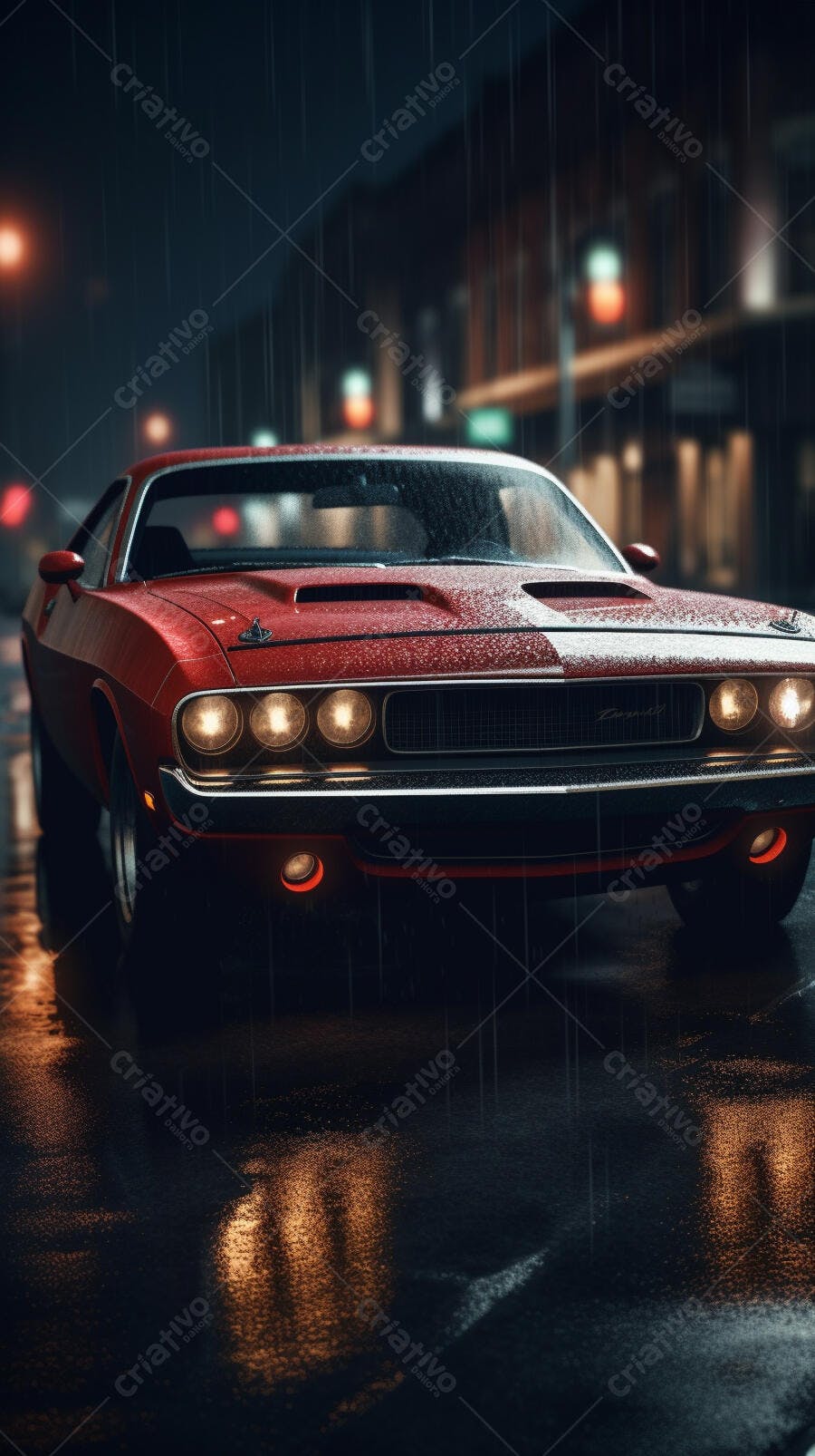 Muscle Car Chuva Noturna